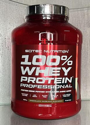 Протеїн scitec nutrition 100% whey protein professional 2350 grams (chocolate hazelnut)