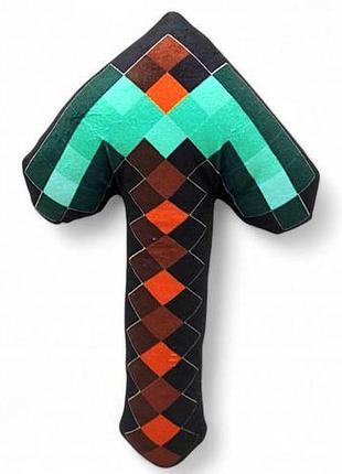 Мʼяка іграшка "майнкрафт/minecraft кирка велика", 36 см
