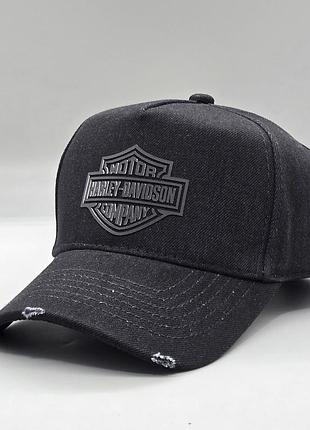 Джинсова кепка harley davidson, кепка харлі девідсон, кепка джинс, чоловіча кепка