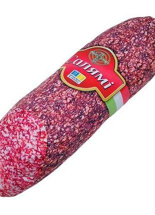 Іграшка м’яка "ковбаса салямі" розмір 46 см (червона)