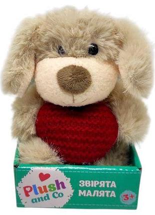 Мʼяка іграшка "plush and co. песик" (бежевий) 12 см