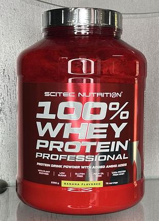 Протеїн scitec nutrition 100% whey protein professional 2350 grams (banan)