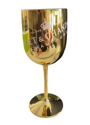 Небьющийся золотой бокал moët & chandon для шампанского и коктейлей 200 мл для фотосессий и праздников 1 шт