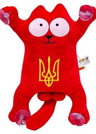 Мягкая игрушка "кот саймон" (28см) (красный)