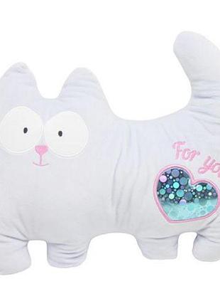 Мягкая игрушка "котик лапочка", голубой