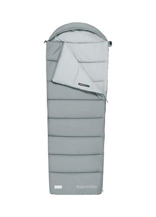 Спальний мішок з капюшоном naturehike ms100 cnk2350ws023 лівий, сірий