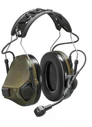 Активні тактичні навушники бездротові 3m peltor comtac vii вертикальні, з мікрофоном (mt14h41a-300eu-gn) green