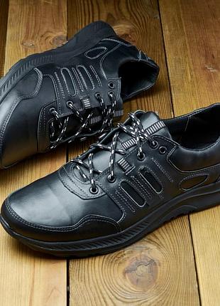 Черные кожаные кроссовки большого размера весна-осень, мужская обувь больших размеров 46-50 49