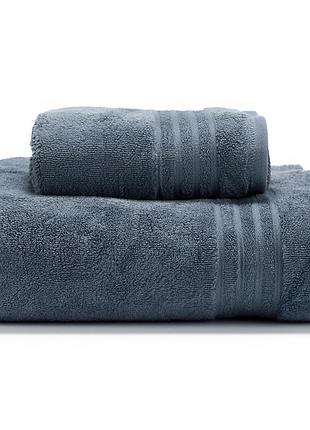 Набір рушників махрових 2 штуки 70*140/50*90 см 100% котон синій 503-56-30bl