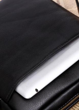 Мужская стильная кожаная сумка videng polo new. сумка-планшетка, сумка через плечо.3 фото