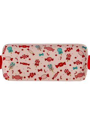 Блюдо сервировочное merry christmas 35×12.5 (см) прямоугольное с ручками из фарфора cr-1-29