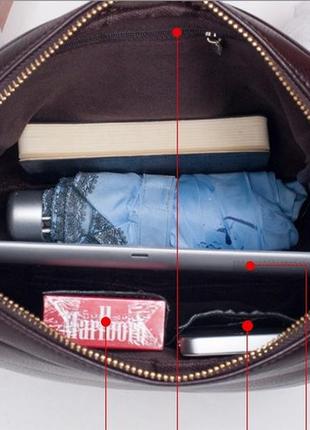 Чоловіча стильна шкіряна сумка videng polo new. сумка-планшетка, сумка через плече.7 фото