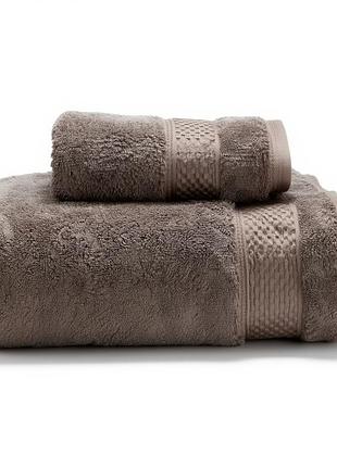 Набір рушників махрових 2 штуки 70*140/50*90 см коричневий 503-45-30br