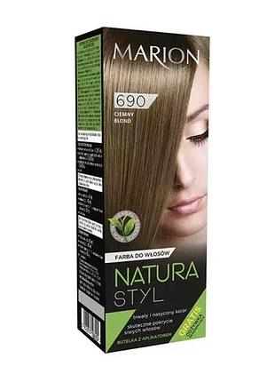 Фарба для волосся natura styl marion 690 темний блонд