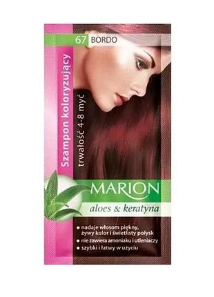 Колоризирующий шампунь marion 67 bordo