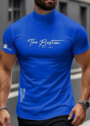 Мужская футболка slim fit "the boston", королевский синий 44