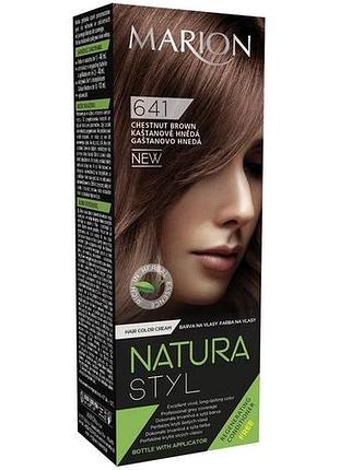 Фарба для волосся natura styl marion 641 каштаново-коричневий