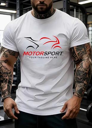 Мужская модная футболка "motorsport"