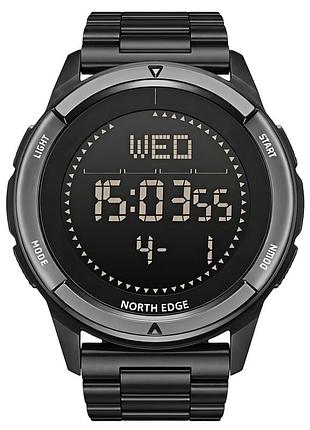 North edge alps stainless black з компасом, 2 ремінці
