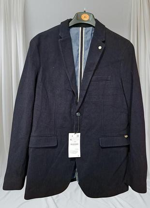 Жакет мужской піджак zara синій размер xl