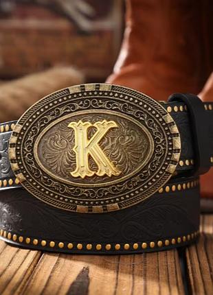120 см ремень из искусственной кожи с монограммой "к"
