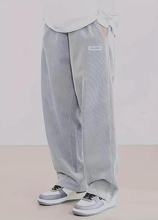 Мужские вельветовые брюки прямого кроя light gray