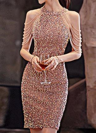 Сяйне плаття з паєтками (cocktail attire) l