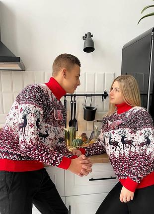 Светр теплий джемпер новорічний 4xl,5xl
