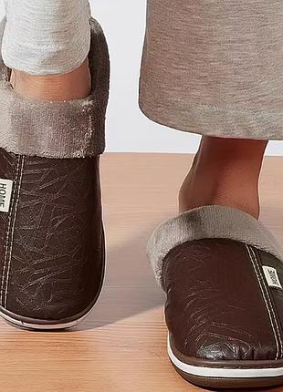 Затишні тапочки з плюшевою підкладкою brown