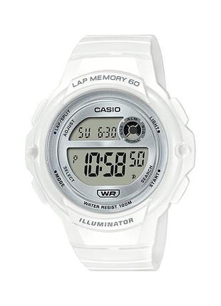 Casio lws-1200h-7a1 — жіночий цифровий годинник, білий циферблат, полімерний ремінець, wr 100 м