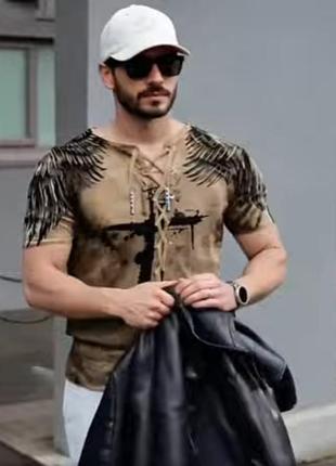 Мужская повседневная рубашка henley