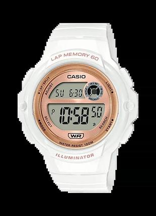 Casio lws-1200h-7a2 — жіночий цифровий годинник, білий циферблат, полімерний ремінець, wr 100 м