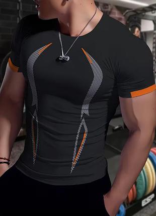 Мужская футболка для спортзала black 54
