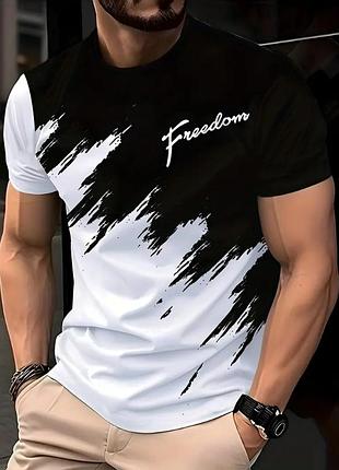 Мужская футболка с 3d цифровой печатью freedom 52