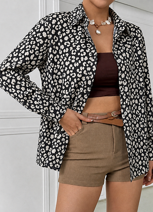 Женская рубашка 🌸 женская рубашка 🌸 мягкая вискоза-масло 🐆 studio anneloes 👚 леопардовая рубашка блуза 🐆 принтованая на пуговицах размер s m