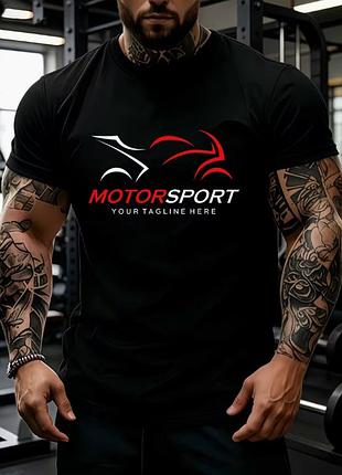 Мужская модная футболка "motorsport"