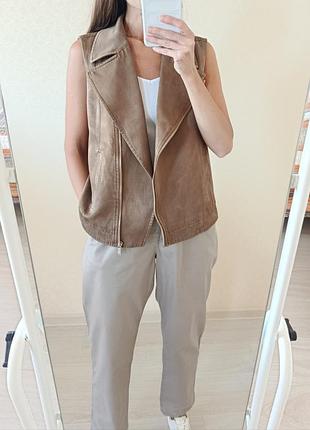 Жилетка косуха под замш massimo dutti