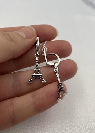 Сережки із срібла 925 проби. париж.