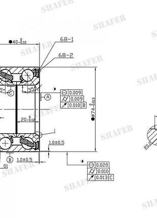 Підшипник передній vw golf iv, 96-04, , монт. ккт.+, sh15722k