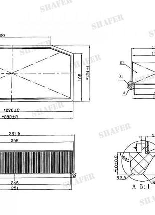 Фільтр повітряний на renault dokker, duster, logan ii, captur, clio iv, 0.9-1.6, 12- (з вушками), sx3542