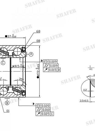 Подшипник передний renault kangoo i, logan i, megane i, note, doblo, 96-03, sh15562