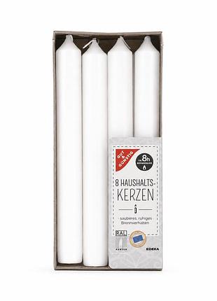 Свічка столова edeka white 210/19мм 8шт