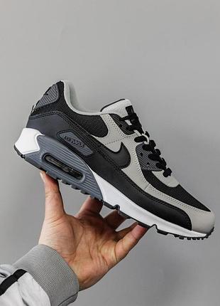 Сірі кросівки унісекс nike air max 90 grey black х ейр макс 39