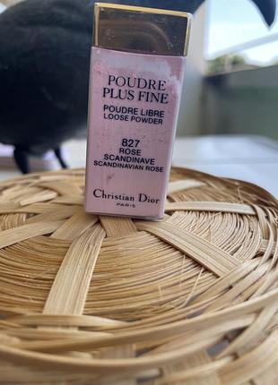 Розсипчаста пудра christian dior poudre plus fine 827 (тестер)