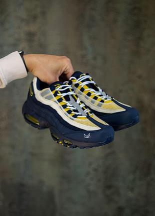 Мужские синие кроссовки nike sb air max 95 eric koston obsidian speed yellow х эйр макс 45