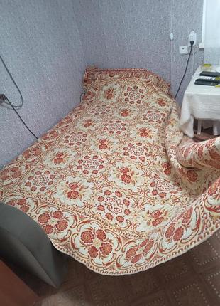 245*240 товстезне натуральне гобеленове покривало двустороннє,двухспальне або євро