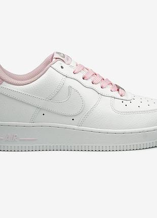 Женские белые кроссовки nike air force 1 low white pink х эйр форс 41