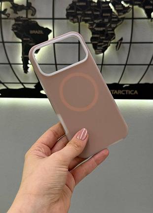 Неоновый чехол с микрофиброй для iphone 17 pro max, чехол-накладка для айфон 17 pro max (коричневый)