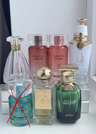 Сет залишок парфумів у рідних флаконах nobile 1942 lanvin afnan karl lagerfeld