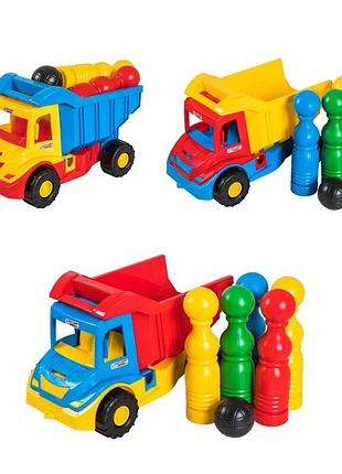 Іграшкова вантажівка з боулінгом "multi truck" - три кольори від tigres